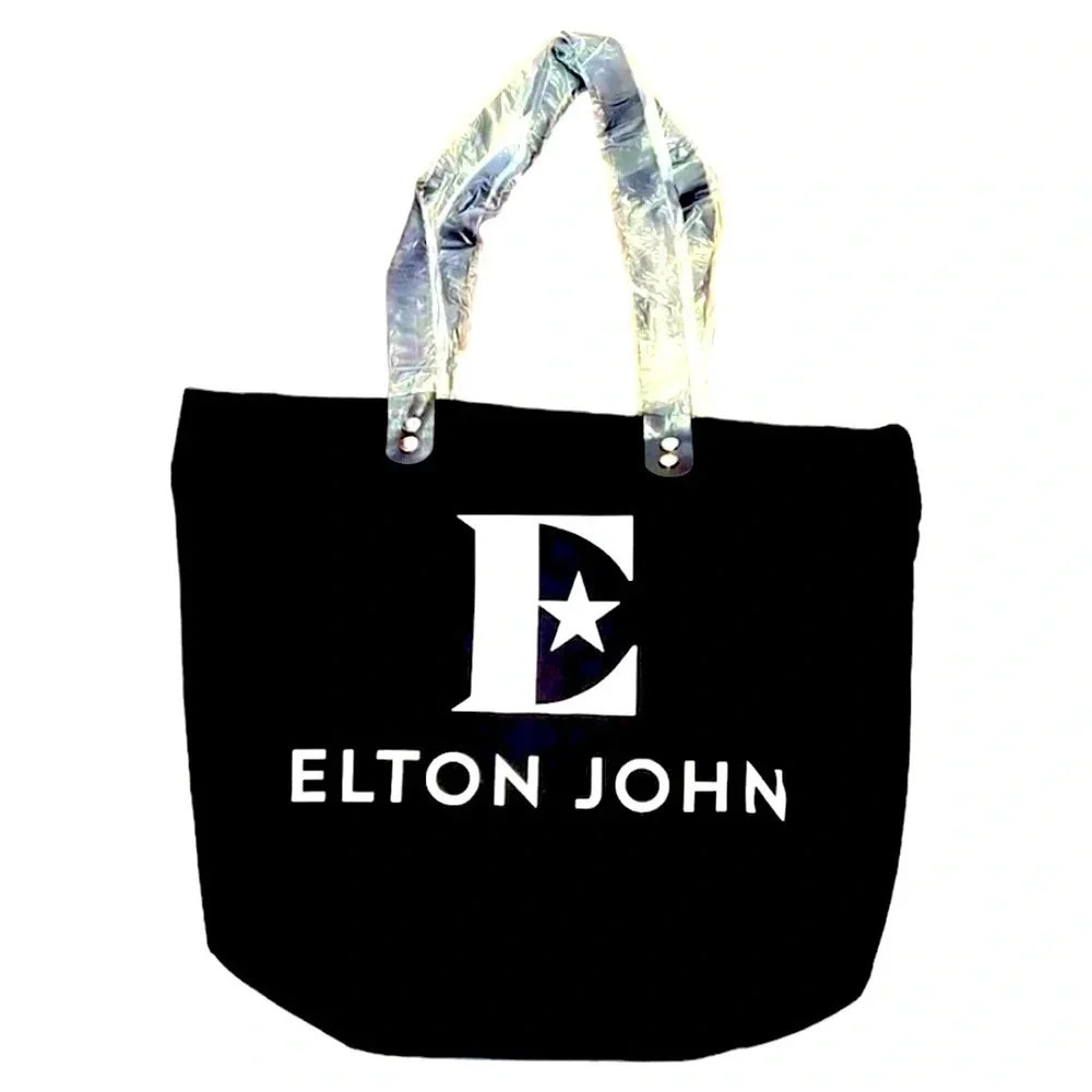 Elton John VIP Farewell Yellow Brick Road Tour Promo Black Canvas Bag Unisex Q40